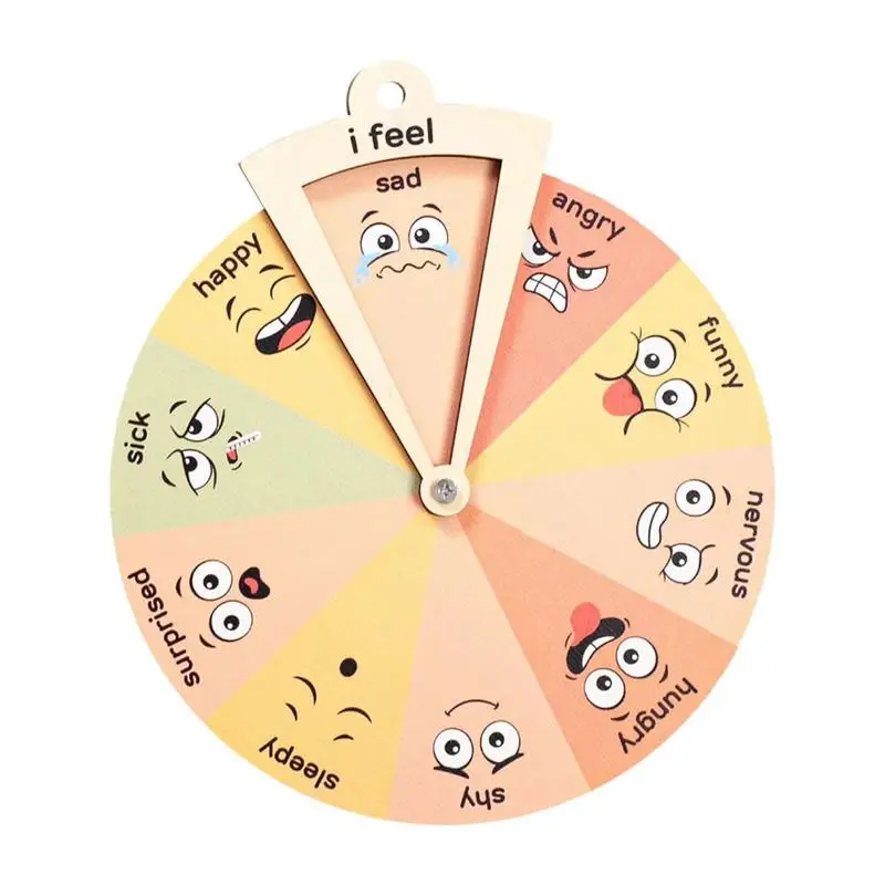 Emotion Wheel Expression Emotions Chart Giocattoli Montessori Feeling Wheel Sensazione Di Salute Mentale Ruota Di Colore Per La Scuola Materna