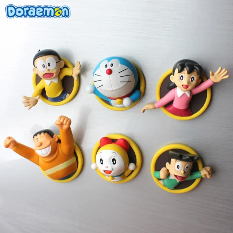 2024 New Doraemon Original Series Blind Box Toy Magnetic Frigorifero Sticker Fat Tiger Decorazione 3D Trendy Play Regalo Di Compleanno