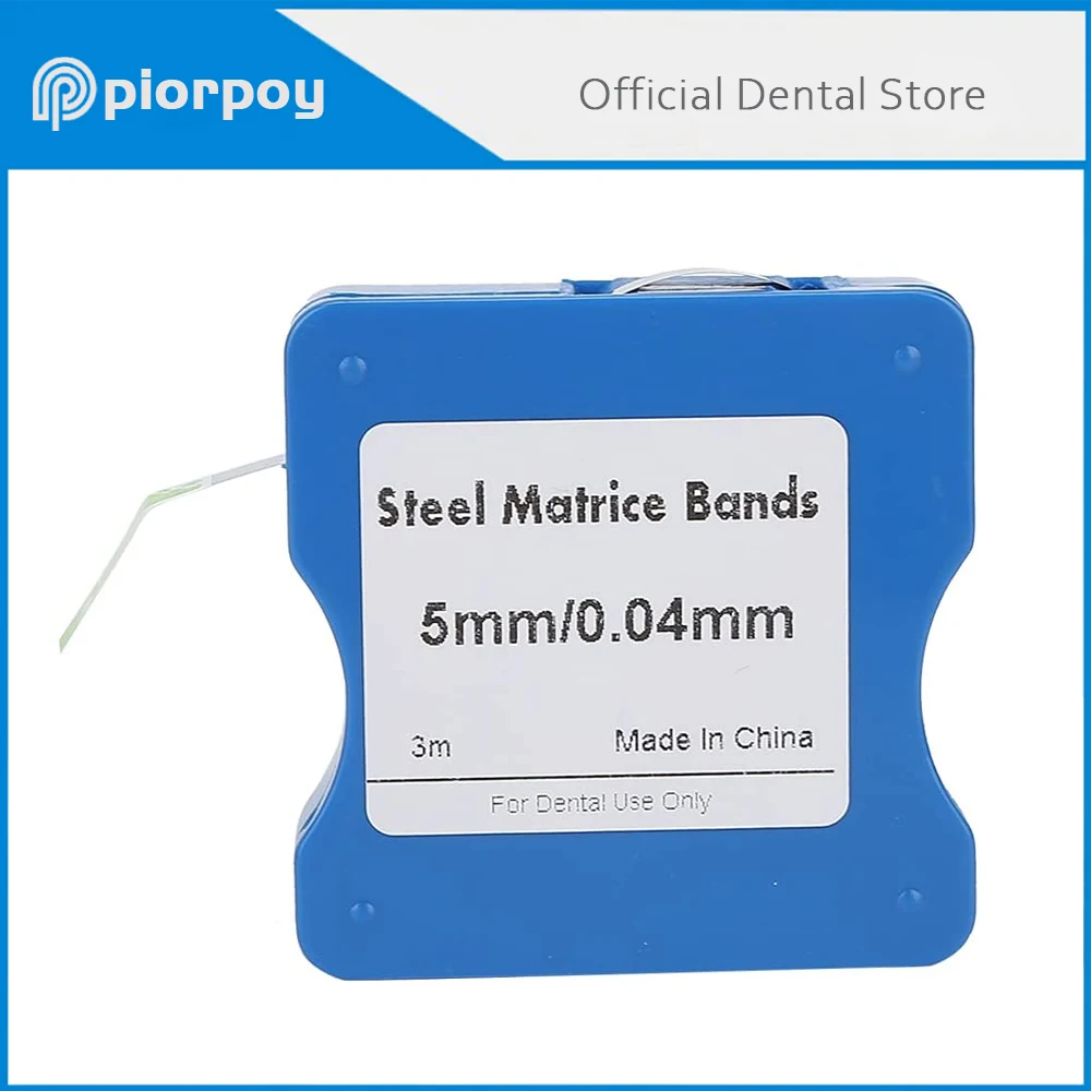 Piorpoy 1 Rotolo Dental Steel Matrix Bands Strips Roll Dentistry Department Tools Matrice 3 Metri Di Lunghezza Dentista Lab Goods
