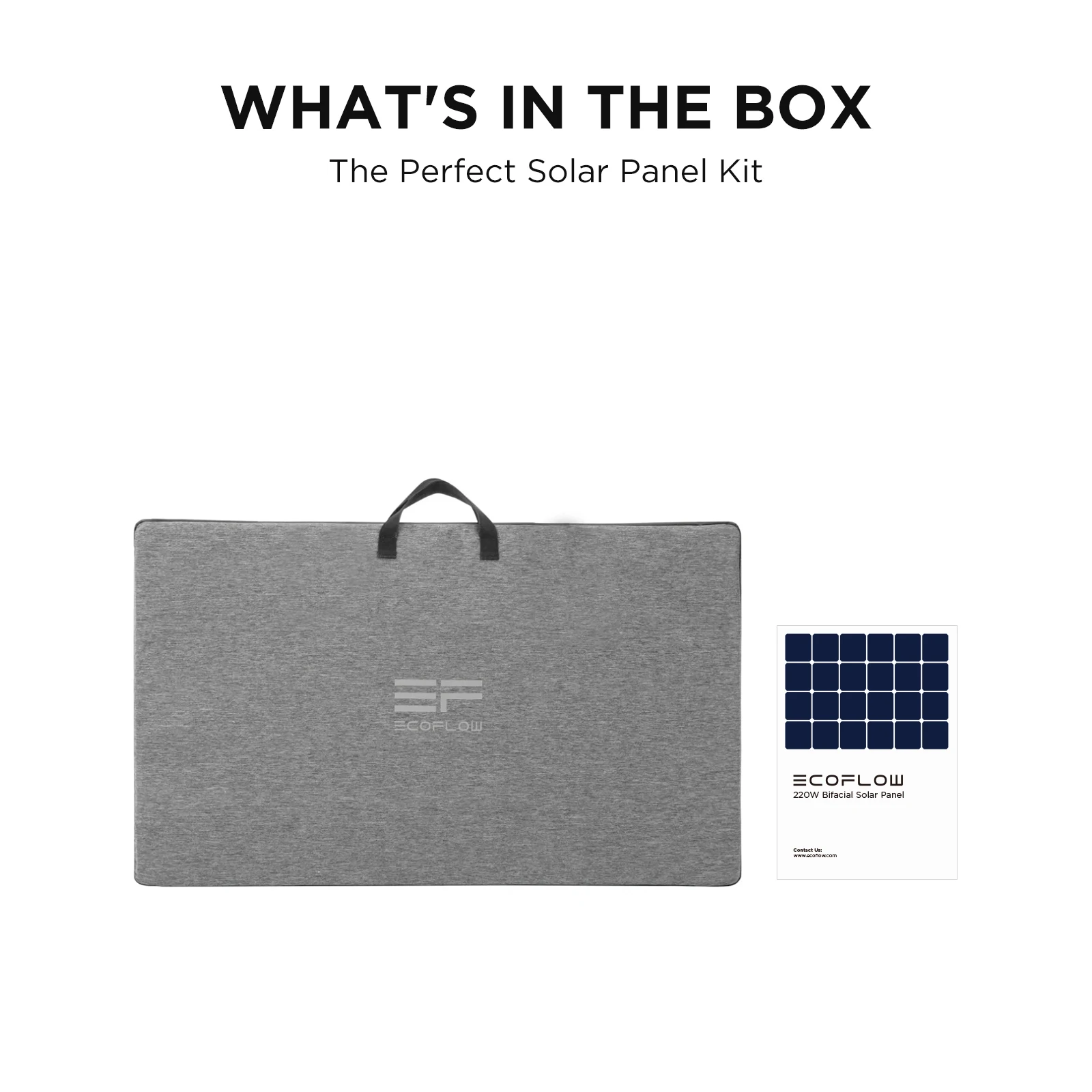 Caricabatterie Solare Pieghevole Per Pannello Solare Bifacciale Portatile Ecoflow 220W Per Centrale Elettrica Impermeabile Ip68 Con Cavalletto Regolab