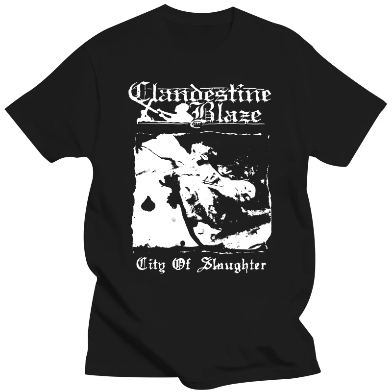 Underine Blaze City Of Slaughter 2017 Album Cover T Shirt Casual Man Tees Mens Tops
