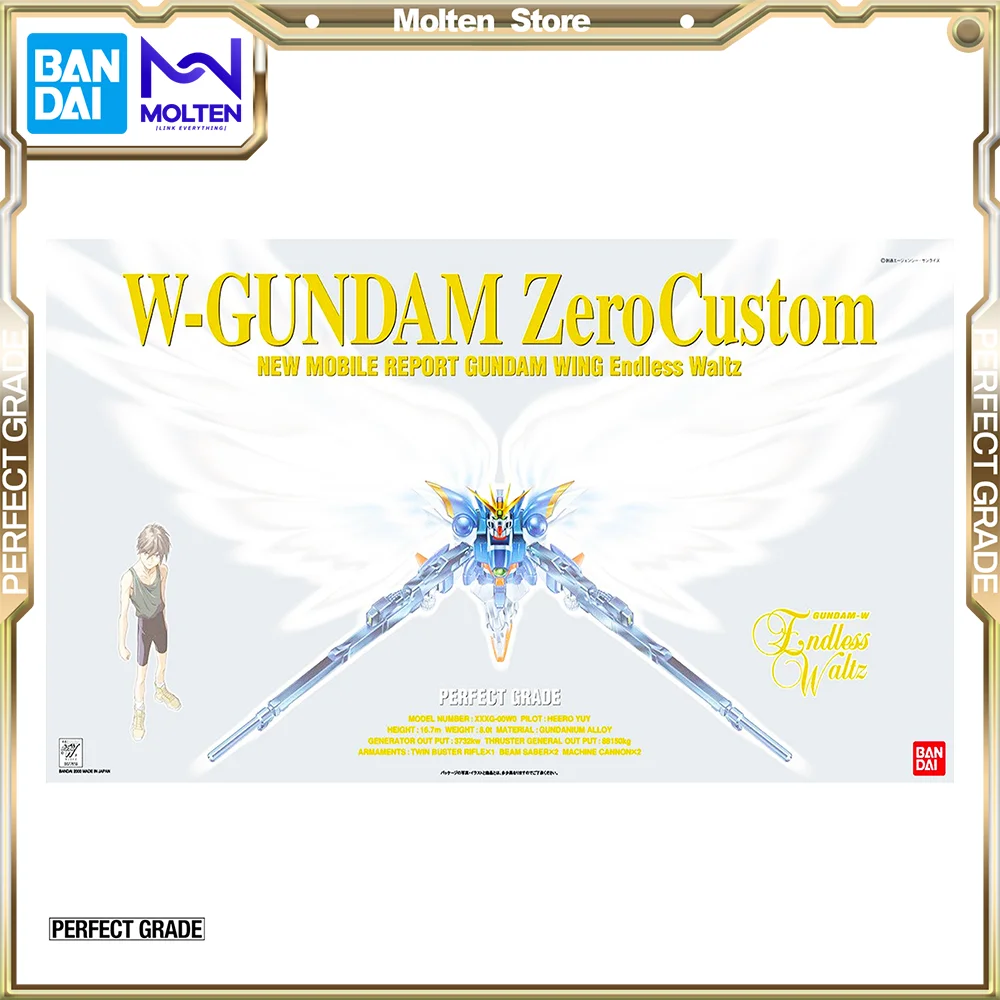 Bandai Originale Pg 1/60 Wing Gundam Zero Custom. Tuta Mobile Gundam Wing Gunpla Model Kit Assembly/Assembling