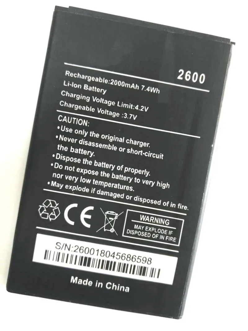 Batteria Westrock 2000Mah 2600 Per Telefono Cellulare Wiko 2600