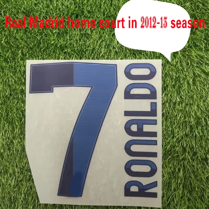 2013 Stagione Retro Football Uniform Home Football Shirt Sticker Heat Transfer Star No. 7 Ronaldo/No. 8 Kaka/No. 9 Benzema/Patch