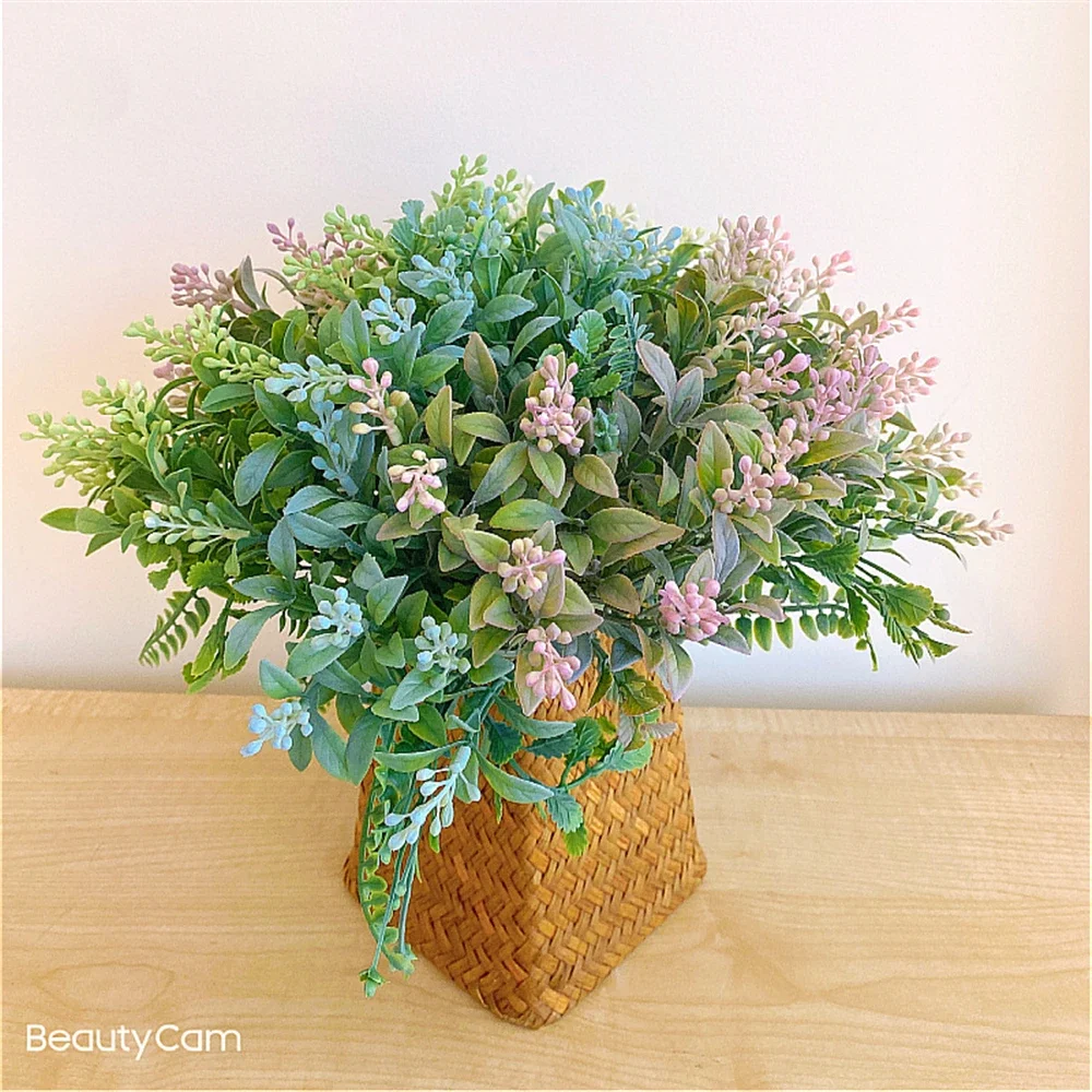 Fiori Finti Erba Di Fagioli Giardino Di Casa Decorare Piante Artificiali Agastache Bonsai, Cymbidium