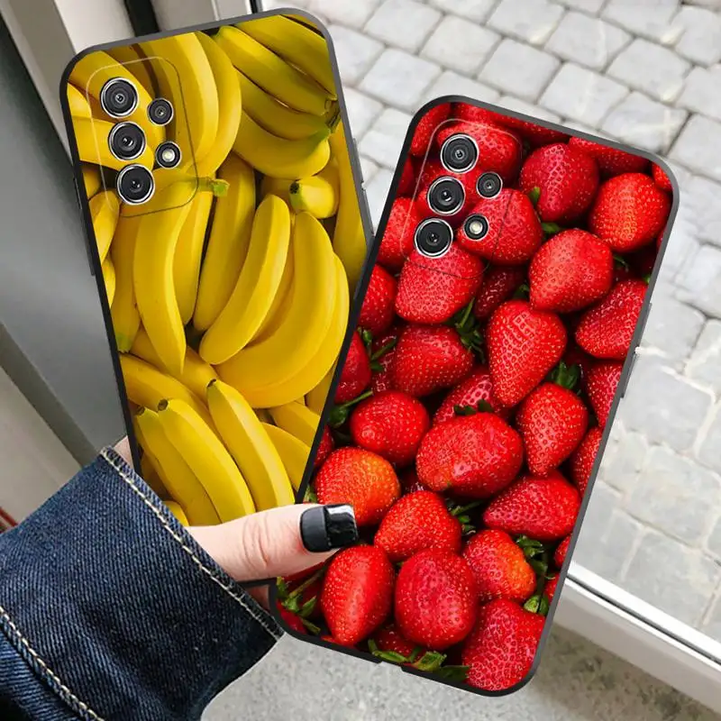 Custodia Per Telefono Frutta Banana Fire Dragon Fruit Per Samsung M 10 11 20 21 30 31 51 S Prime S5 6 S6 S9 S8 S7 Edge Cover Morbida Nera