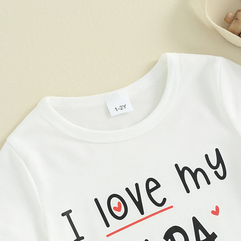 Bambini Happy Fathers Day Shirt I Love My Papa Tees Top I Miei Primi Regali Per La Festa Del Papà Manica Corta Vestiti Estivi Carini