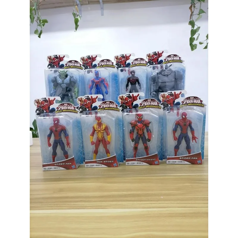 Novità Marvel Spiderman Action Figure Collection Ultimate Spider-Man Web-Warriors Green Gobin Rhino Iron Spider Knight Boy Gifts