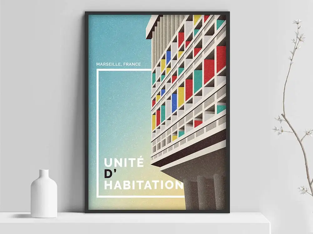 Le Corbusier Art Print, Unite D'Abitation Poster, Arte Astratta Francese, Stampa Del Cubismo Del Museo, Pittura Moderna, Pos Corbusier