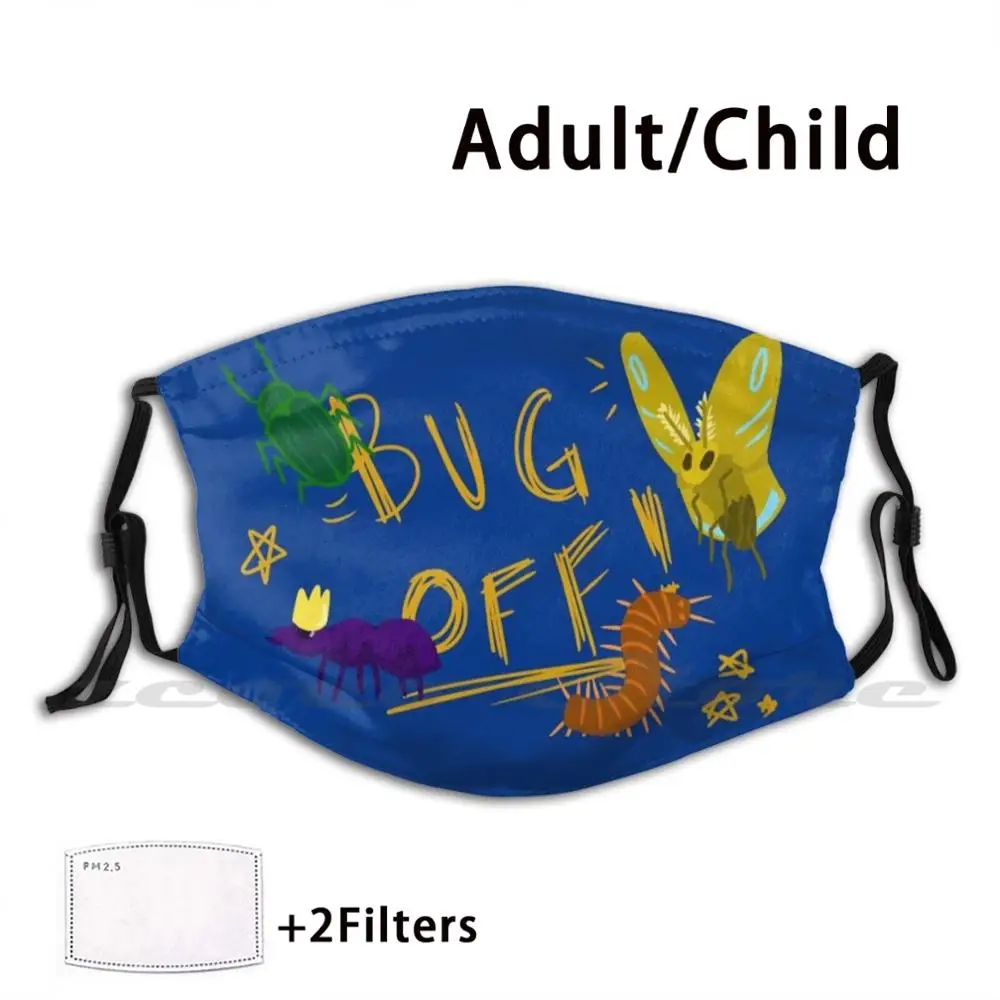 Bug Off Lavabile Trend Personalizzato Pm2.5 Filtro Maschera Bug Bug Moth Millepiedi Beetle Ant Cavettown