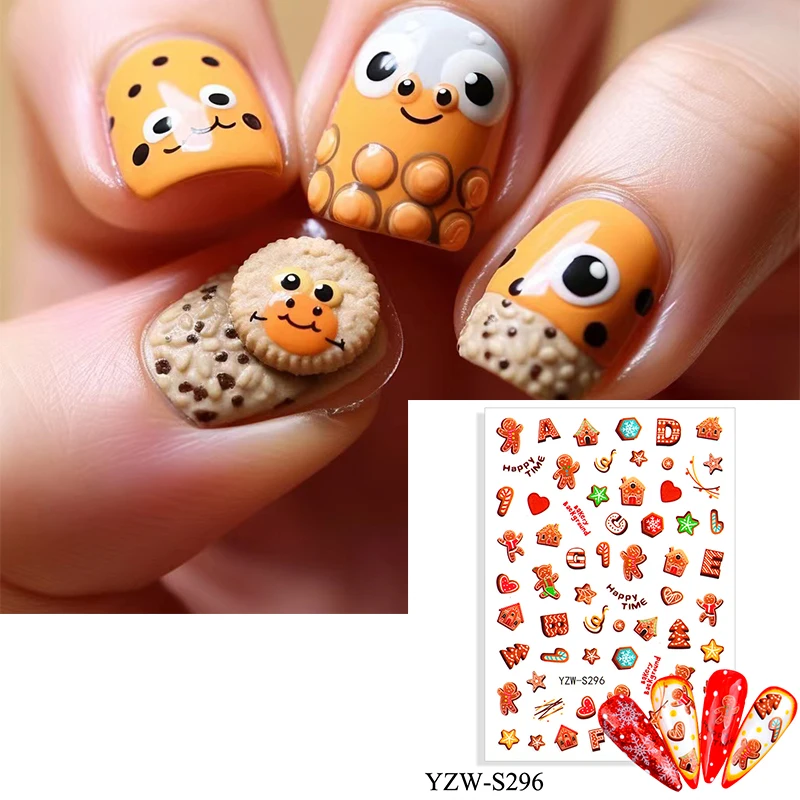 3D Christmas Nail Art Decoration Sticker Sparkling White Colorful Glittering Geometric Snowflake Winter Slider Foil