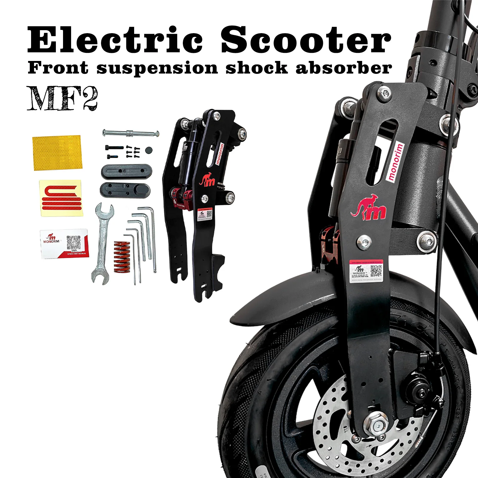 Monorim Mf2 Kit Sospensione Anteriore Per Segway Ninebot Scooter F2/F2 Pro/F2 Plus Ammortizzatore Parti Speciali