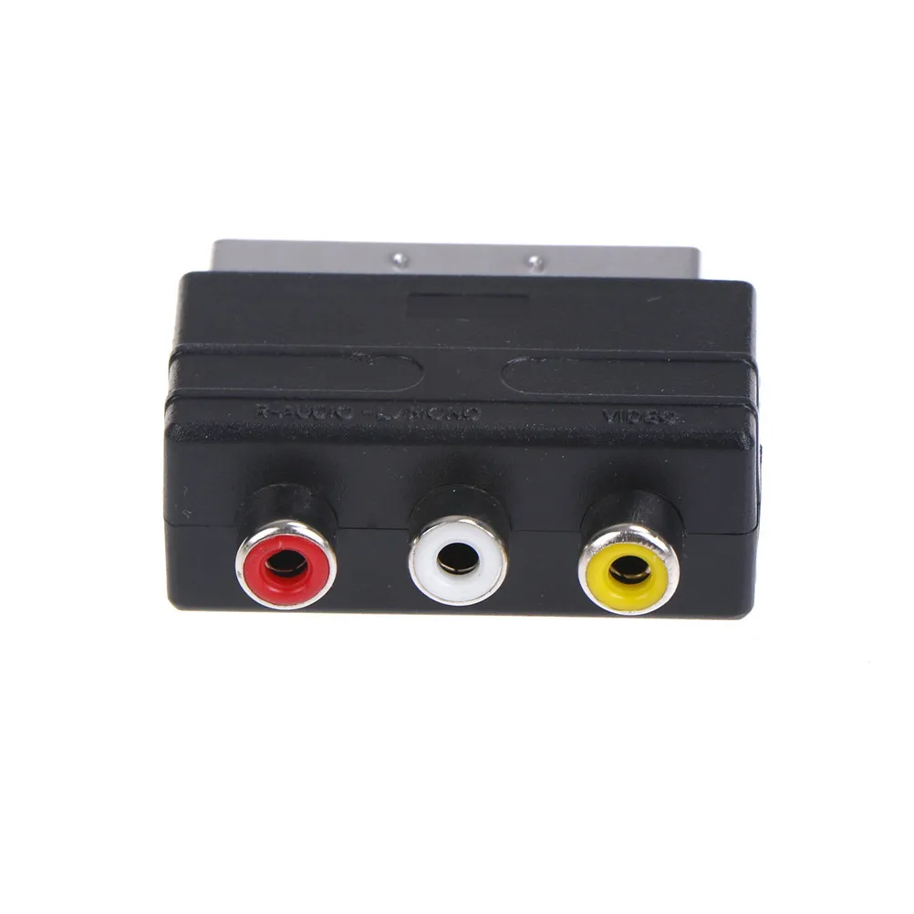 1 Pz Scart A 3 Rca Adattatore S-Video Composito Rca Phono Adapter Converter Av Tv Audio Per Videoregistratore Dvd Proiettore Tv