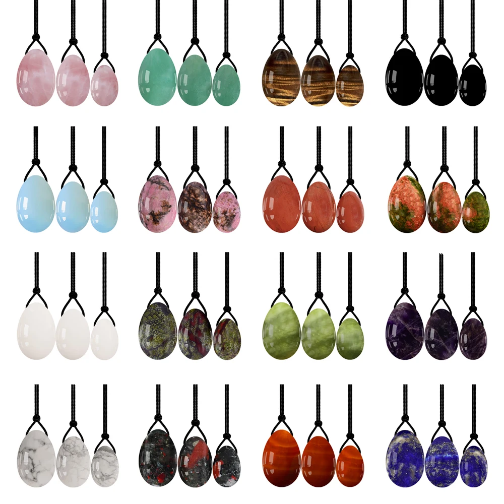 16 Tipi Yoni Egg Uova Di Giada Naturale Kegel Esercizio Donne Pavimento Pelvico Allenamento Muscolare Serraggio Massaggio Vaginale Sfera Di Cristallo