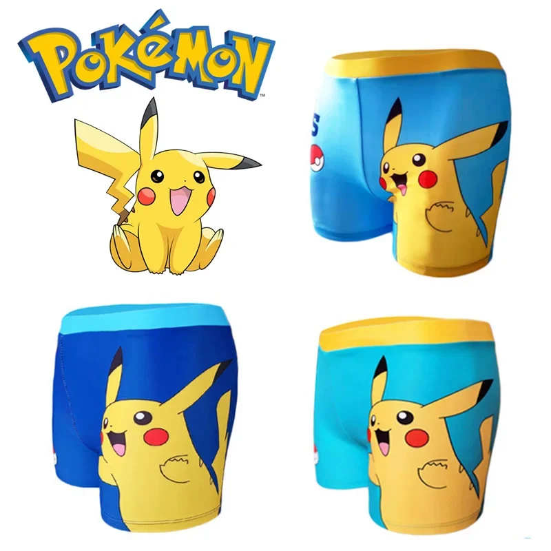 Pokemon Pikachu Toddler Boys Beach Swimwear Shorts Baby Kids Bambini Costume Da Bagno Costume Da Bagno Summer Swim Wear Cartoon Trunks