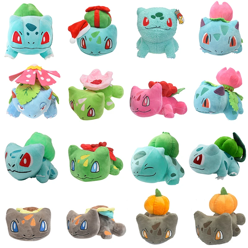 Pokemon Bulbasaur Venusaur Peluche Rosa Bauhinia Girasole Fiore Immortale Zucca Bulbasaur Ivysaur Bambole Di Peluche Natale