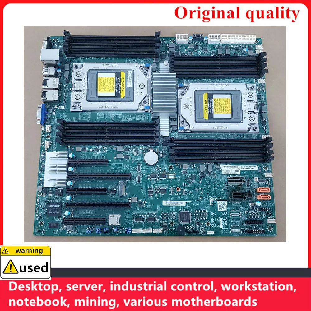 Utilizzato Per Supermicro H11Dsi Sp3 Per Epyc Dual Motherboard Reg Ecc Ddr4 Supporto 7742 7 H727601 7571 Scheda Madre Della Workstation Del Server