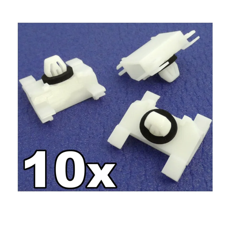 10X Per Land Rover L322 Range Rover Modanatura Porte E Clip Laterali In Plastica