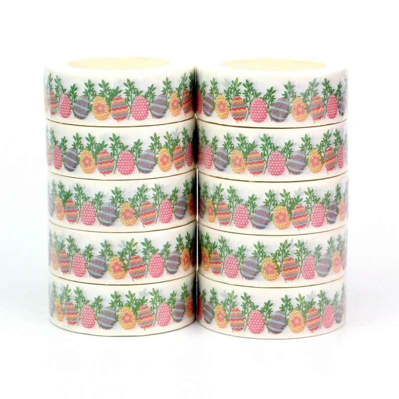 Bulk New 10 Pz/Lotto Decor Happy Easter Eggs E Green Grass Washi Tapes Per Scrapbooking Planner Nastro Adesivo Cancelleria Kawaii