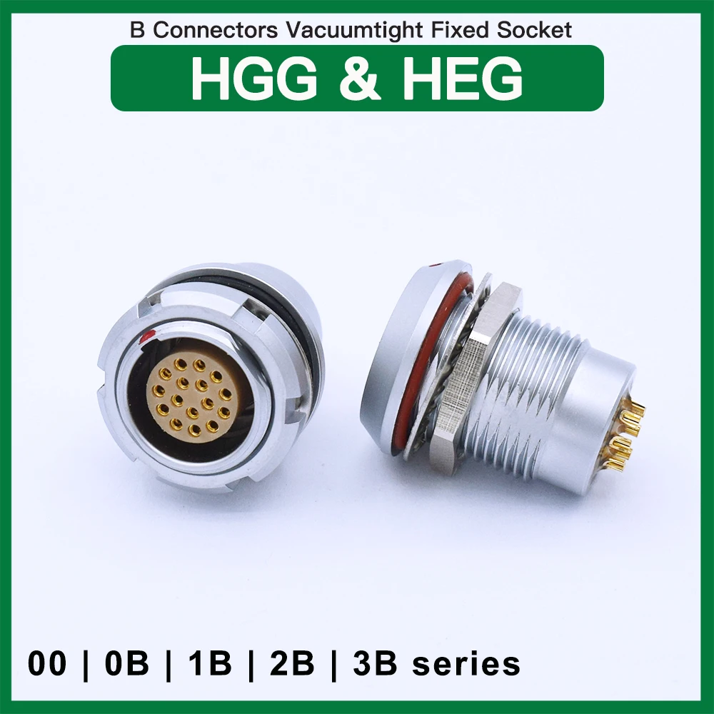 Lem Vacuumtight Hgg Heg Socke Fisso 00 0B 1B 2B 3B 2 3 4 5 6 7 8 9 10 12 14 16 18 20 30 Pin Push-Pull Connettori Autobloccanti
