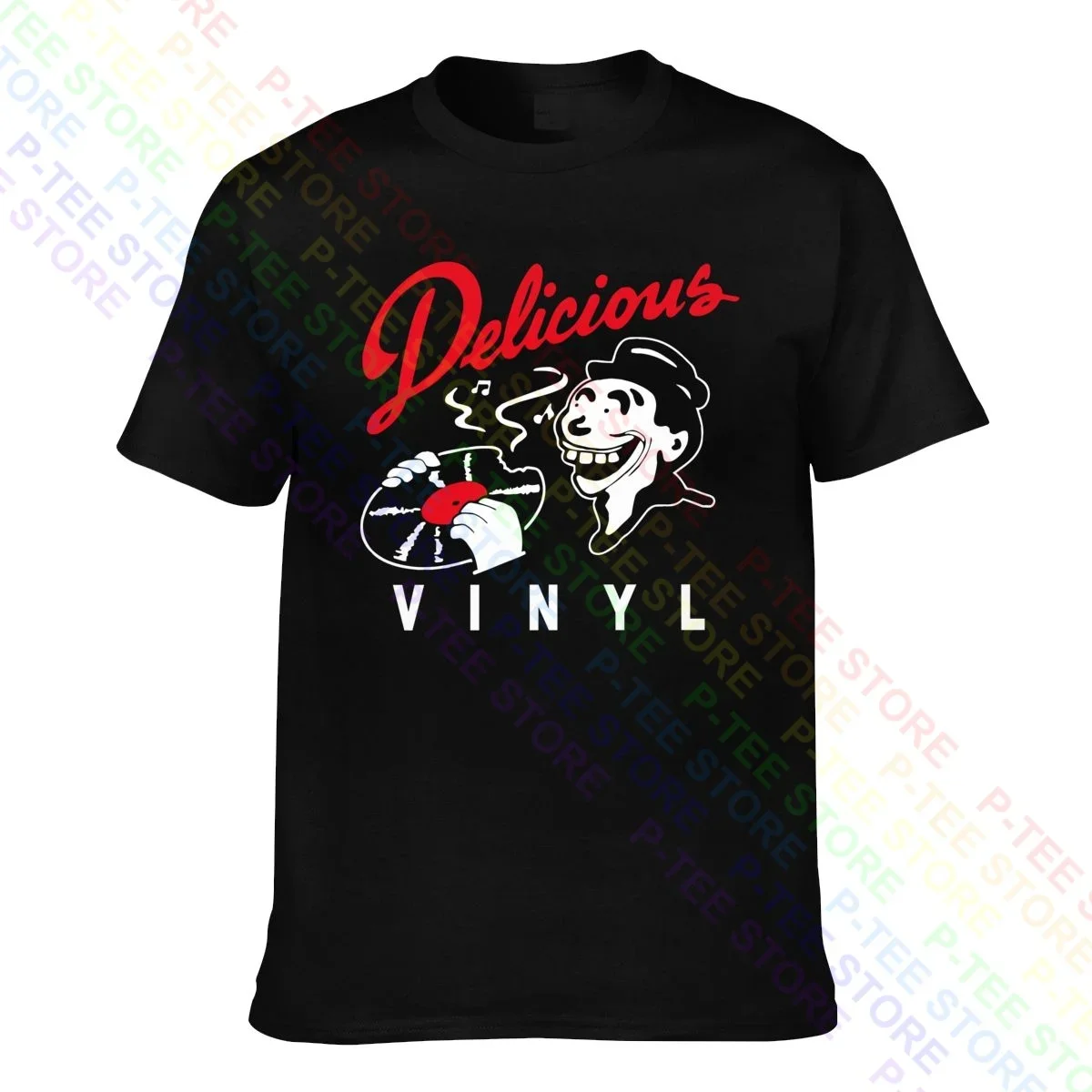 Delicious Vinyl Technics Serato Dj Hip Hop Pioneer Numark Music T-Shirt Tee Shirt Cotton All-Match