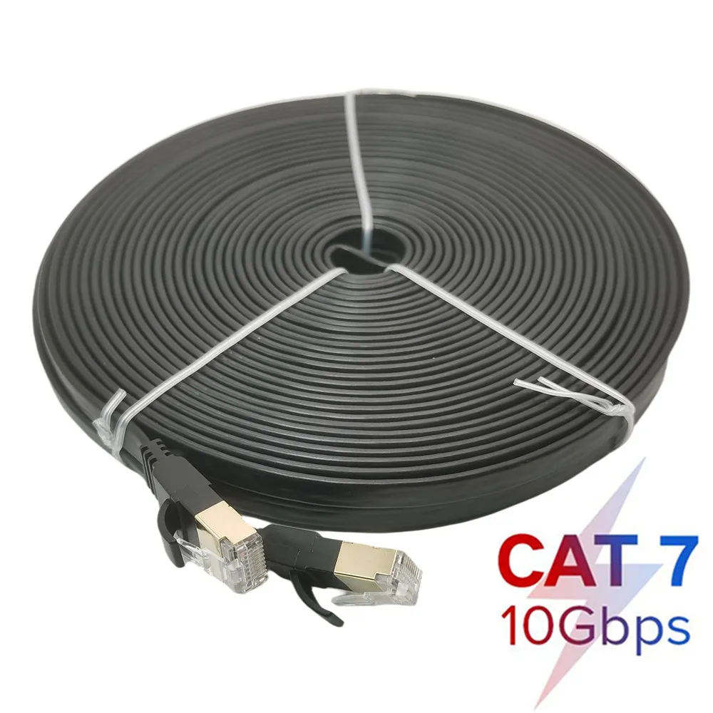 Cavo Ethernet Cavo Lan Rj45 Cat7 [5-30M] Cavo Di Rete Piatto Stp Rj 45 Cavo Patch Cavo Ethernet