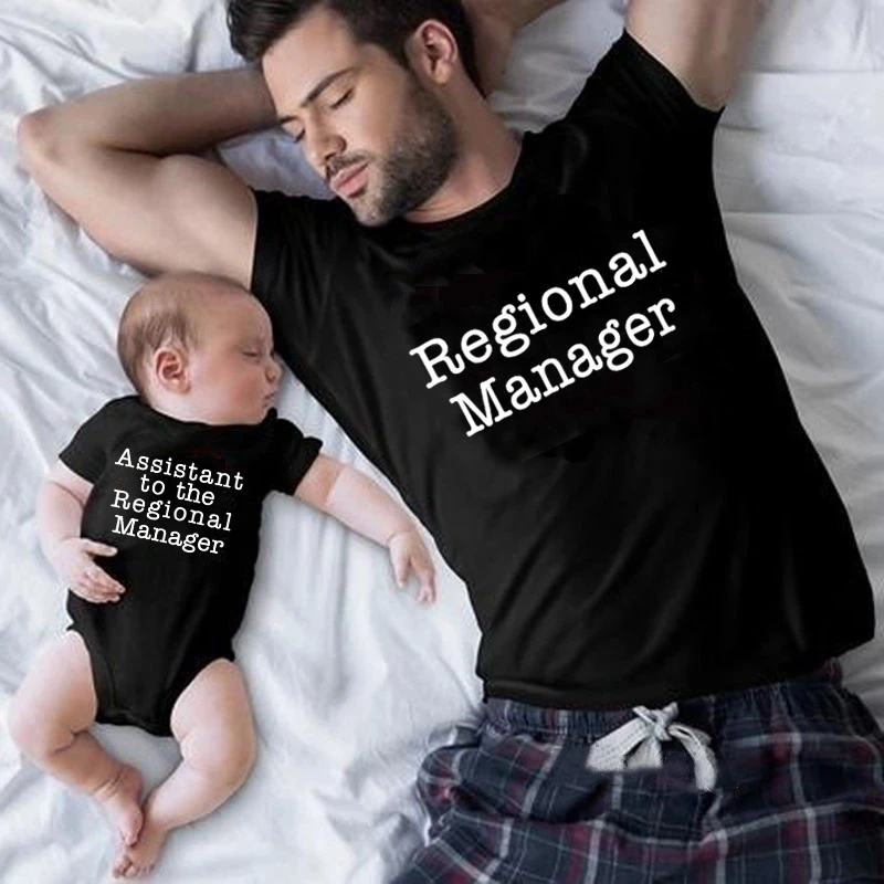Camicie Abbinate Alla Famiglia Manager Regionale Assistente Del Direttore Regionale Padre Figlio Tees Papà E Me Vestiti Regalo Per La Festa Del Papà