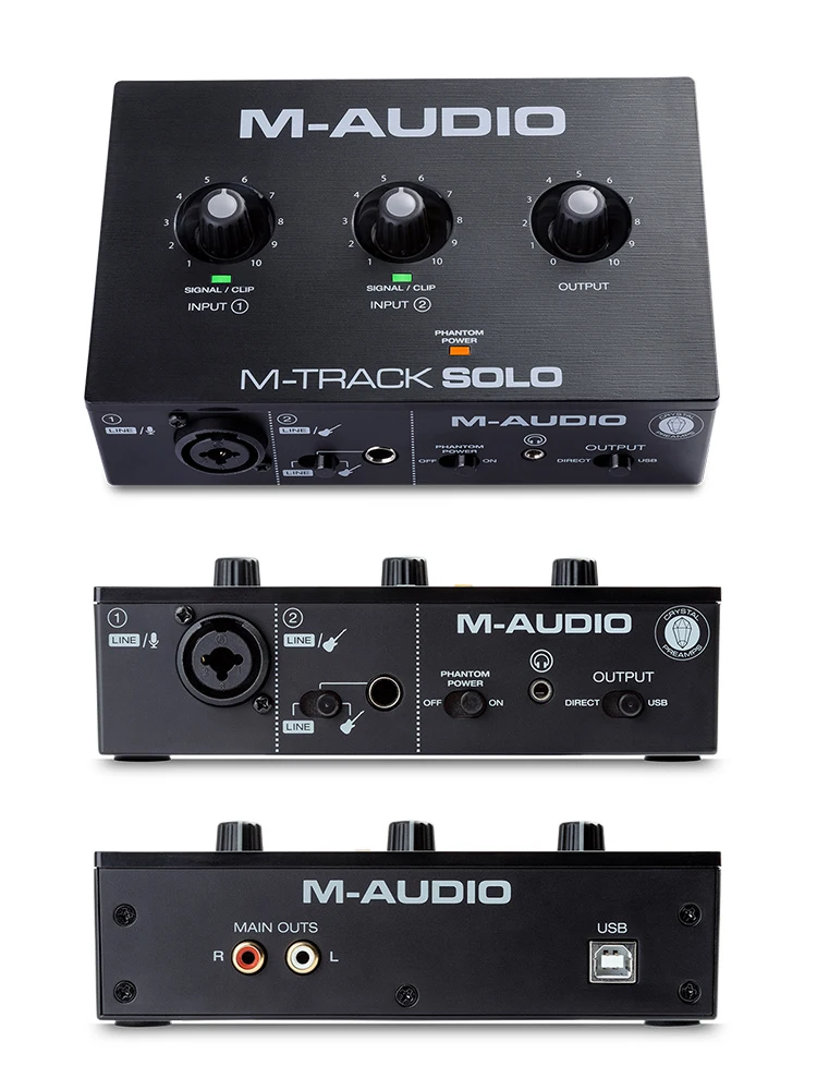 M-Audio M-Track Solo Registrazione E Disposizione Di Audiolibri Professionali Scheda Audio Interfaccia Audio Per Canto Del Computer