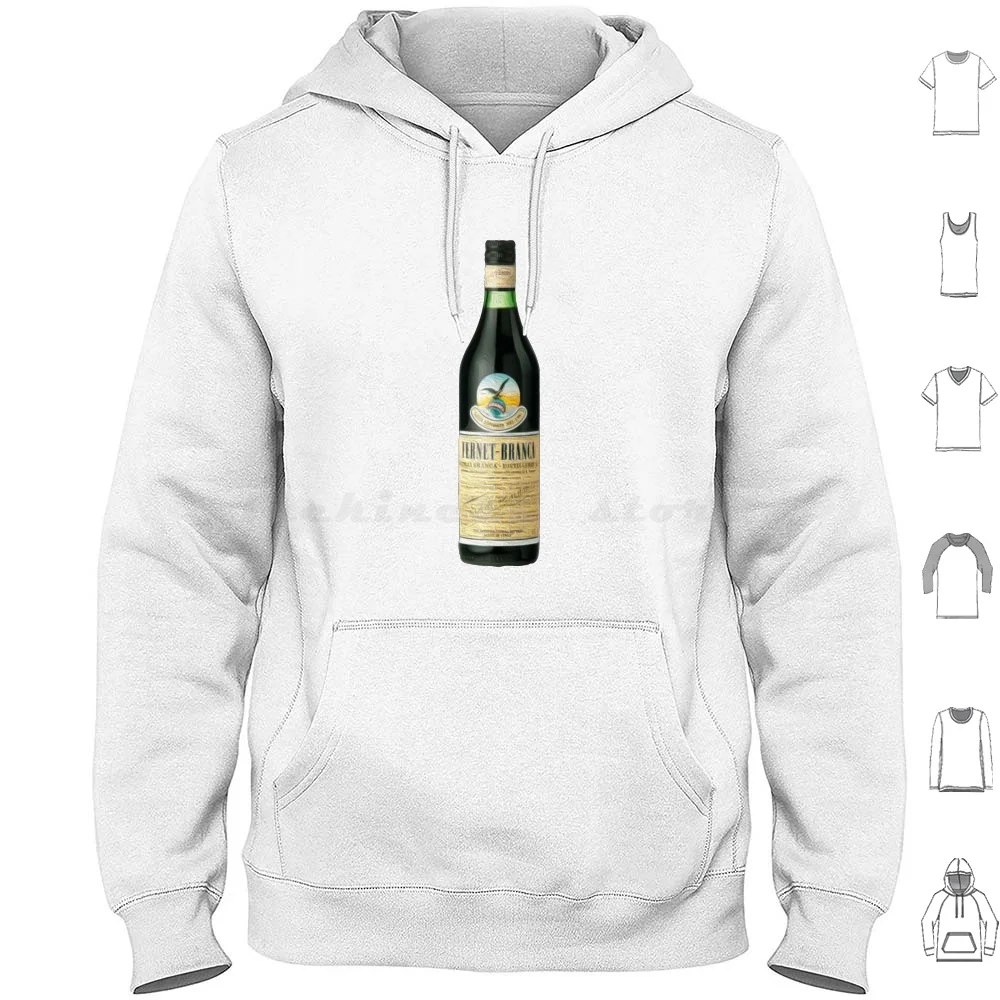 Fernet Branca Bottle Oil Painting Design Felpe Con Cappuccio Manica Lunga Fernet Branca Drink Fernet E Coke Fernet Con Coca