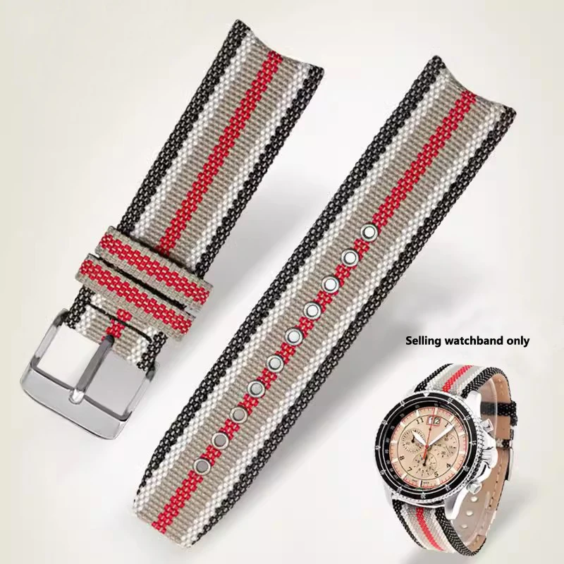 Cinturino In Nylon Per Burberry Omega Bu7600 7601 7602 7680 Accessori Per Cinturini In Tela Cinturino Da 22Mm