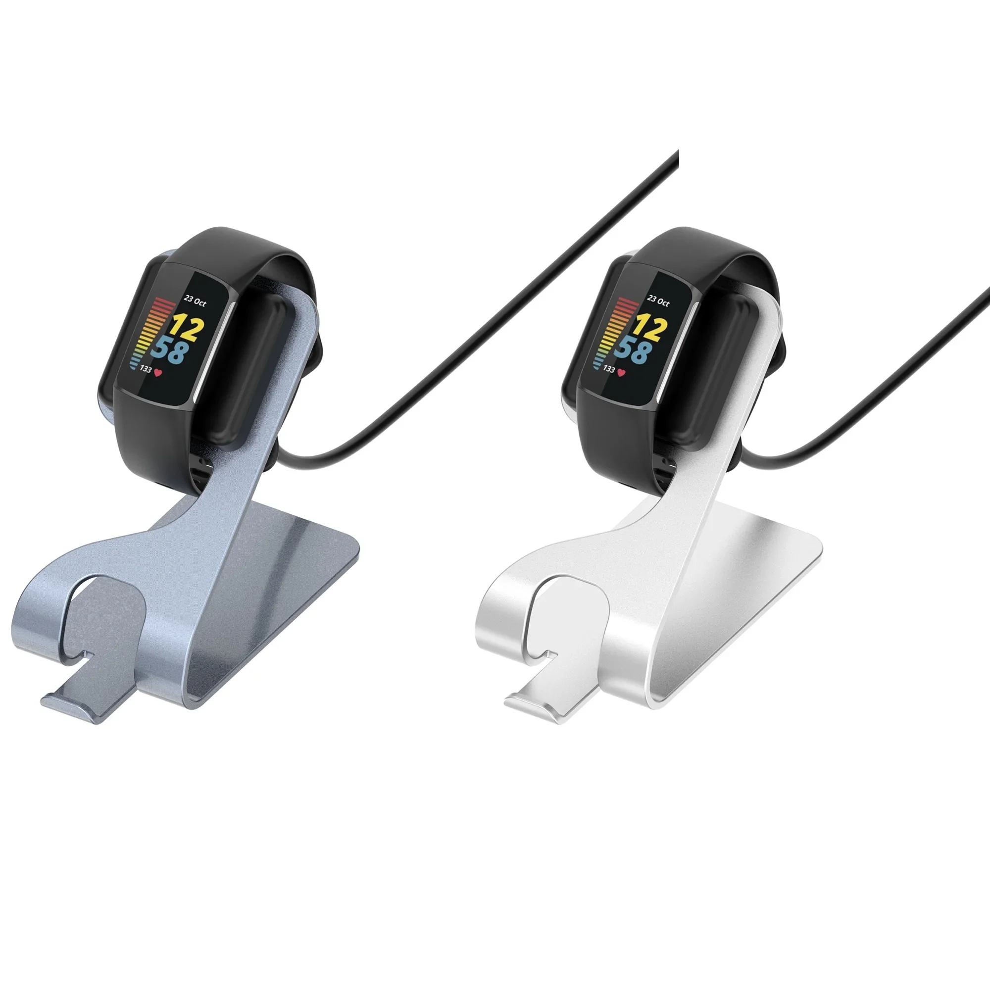Supporto In Lega Di Alluminio Per Caricabatterie Usb Per Fitbit Charge 5 6 Cavo Usb Fitbit Luxe Per Supporto Fitbit Charge5/6 Con Cavo Di Ricarica