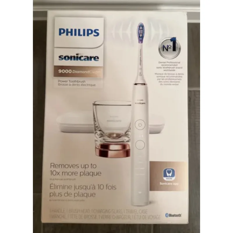 Philips Sonicare Diamond Clean 9000 Spazzolino Elettrico Bianco Nuovo Set Con Connettività Bluetooth