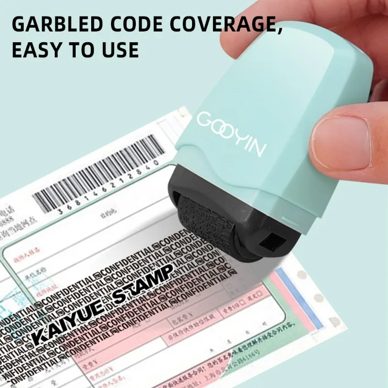 2 In 1 Stamp Roller Protezione Antifurto Id Seal Striscio Privacy Privacy Privacy Privacy Guard Informazioni Blocco Indirizzo Di Identità