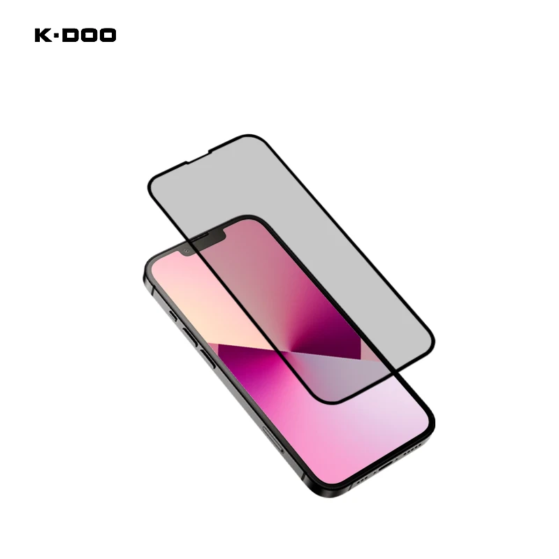 Kzdoo Privacy Glass Tempered Protector 3D Anti Broken Soft Edge Private Glass Per Iphone13/13Mini/13Pro/13Promax Cell Phone Film