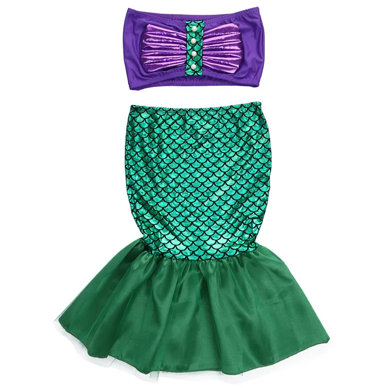2016 Costumi Carini Per Neonate Princess Ariel Dress The Little Mermaid Ariel Princess Cosplay Costume Mermaid Dress