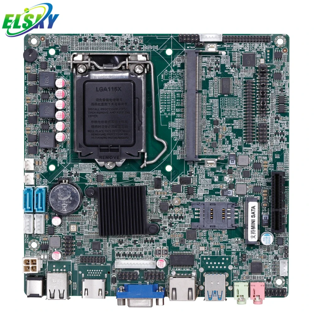 Elsky 4K Display 1150 Mini-Itx Scheda Madre Core I5 4570 Lga 1150 Processore H81 Chipset 2Hdmi Mini Itx Scheda Madre Con Sim Ca