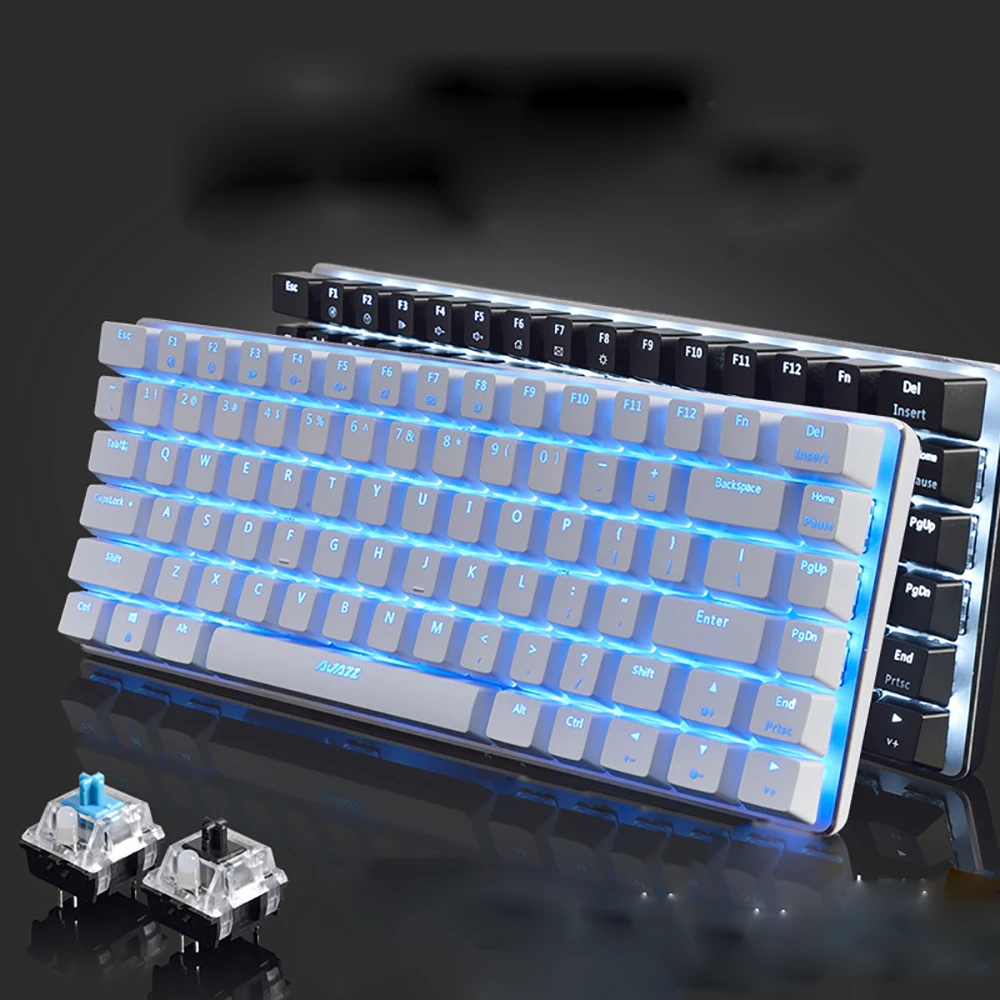Ajazz Ak33 Gaming Tastiera Cablata Tastiera Retroilluminata Tastiera Meccanica Gamer Per Apple Xiaomi Samsung Tablet Pc Laptop