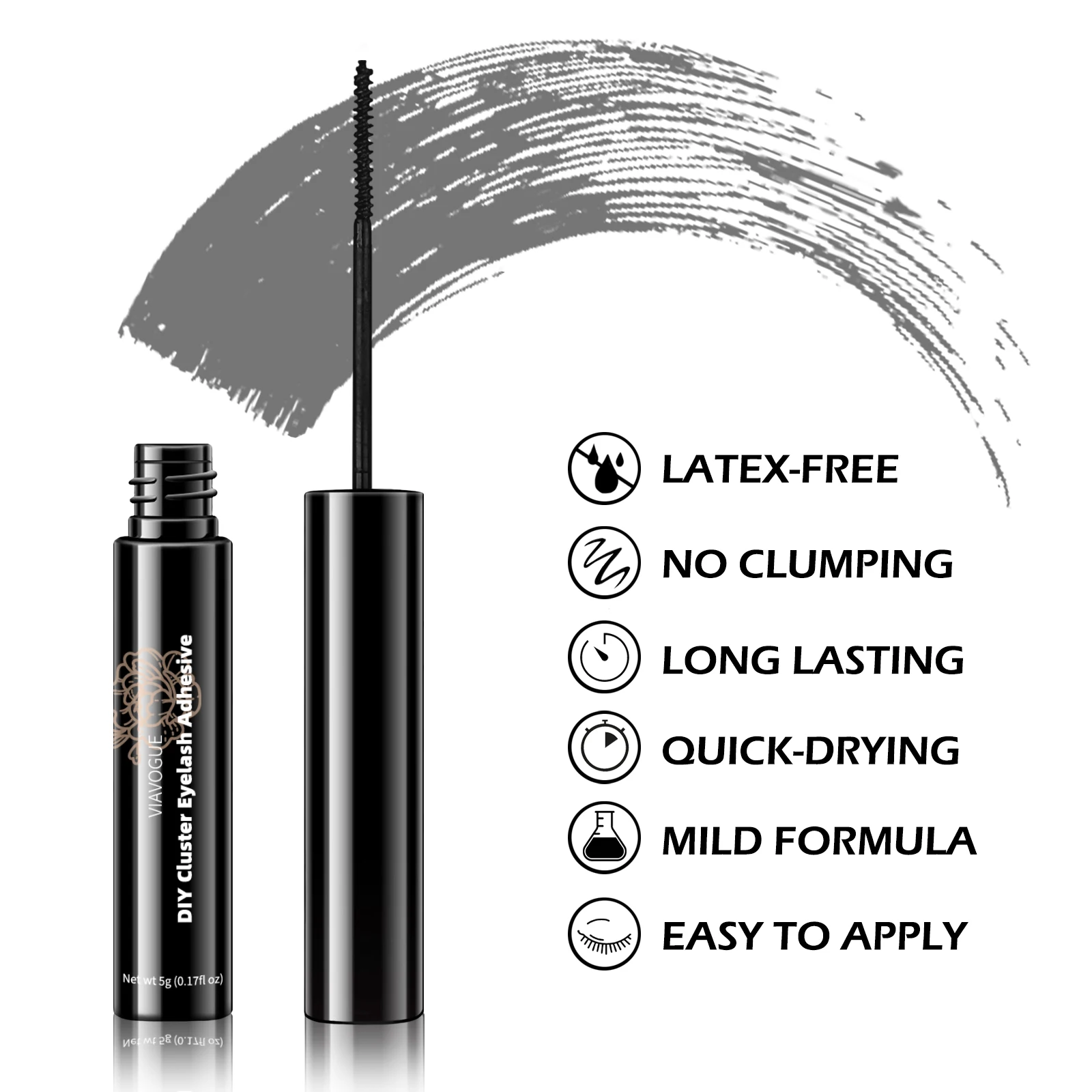 Viavogue Strip Lashes Fai Da Te Cluster Segmentato Ciglia Adesivo Nero Duraturo Impermeabile Antisudore Trucco Occhi Trucco Cosmetico