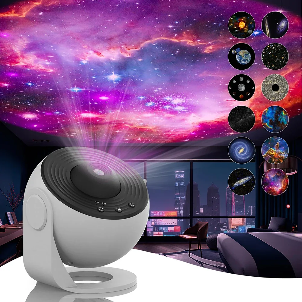 Proiettore Planetario Proiettore Galaxy Proiettore Stella 360 ° Ruota Lampada Universo Cielo Notturno Proiettore Proiettore Luce Notturna Regali