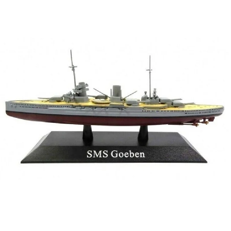 Deagostini, Sms Goeben Warship, Miniatura Pressofusa Da Collezione, Scala 1:1250, Aporx. 9-12 Cms, Collezione Kriegsschiffe German Krigsmarine Ships 1