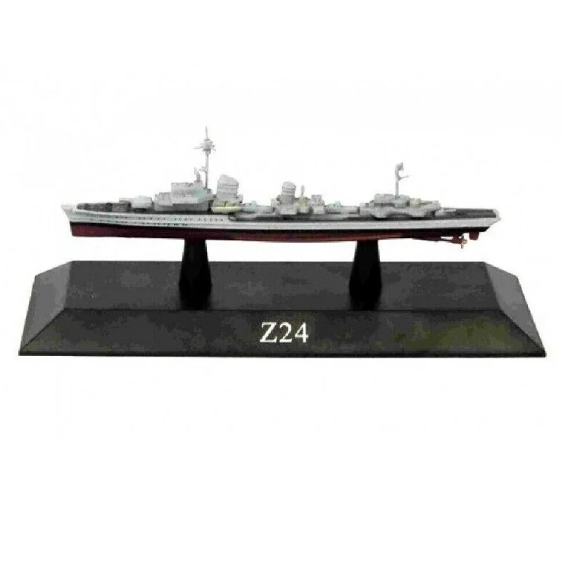 Deagostini, Nave Da Guerra Z24, Miniatura Pressofusa Da Collezione, Scala 1:1250, Aporx. 9-12 Cms, Collezione Kriegsschiffe German Krigsmarine Ships 1