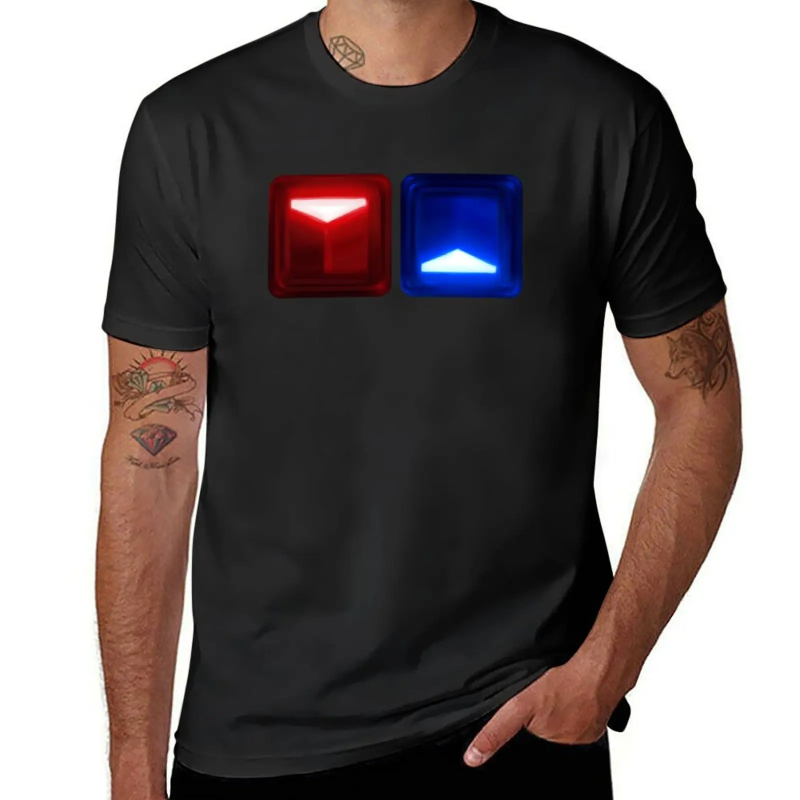 Beat Saber - V2 Block Pattern T-Shirt Hippie Clothes Summer Top Mens T Shirt