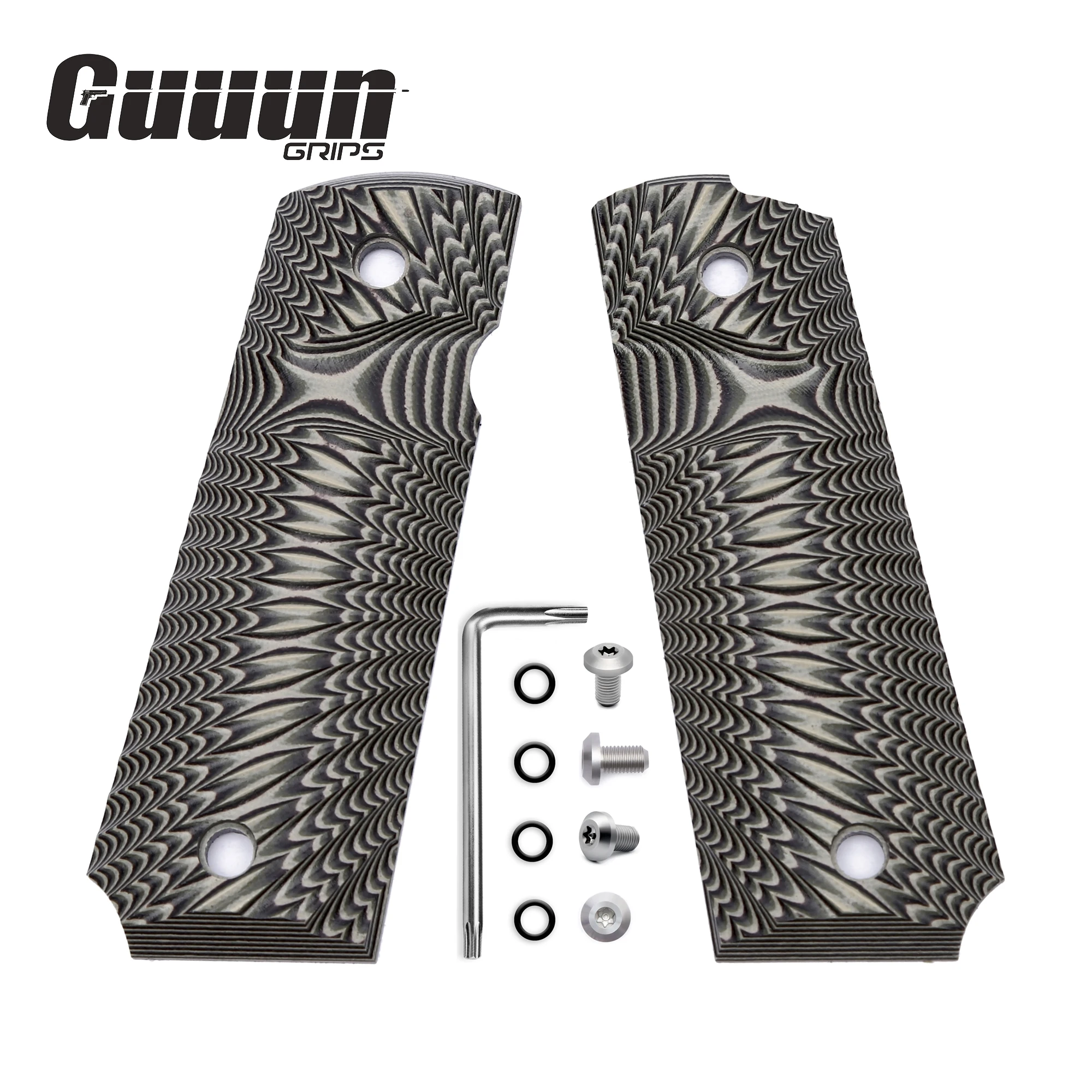 Ambidextrous 1911 G10 Grips Full Size Ambi Safety Cut Sunburst Texture-Adatto Per La Preferenza Mancini