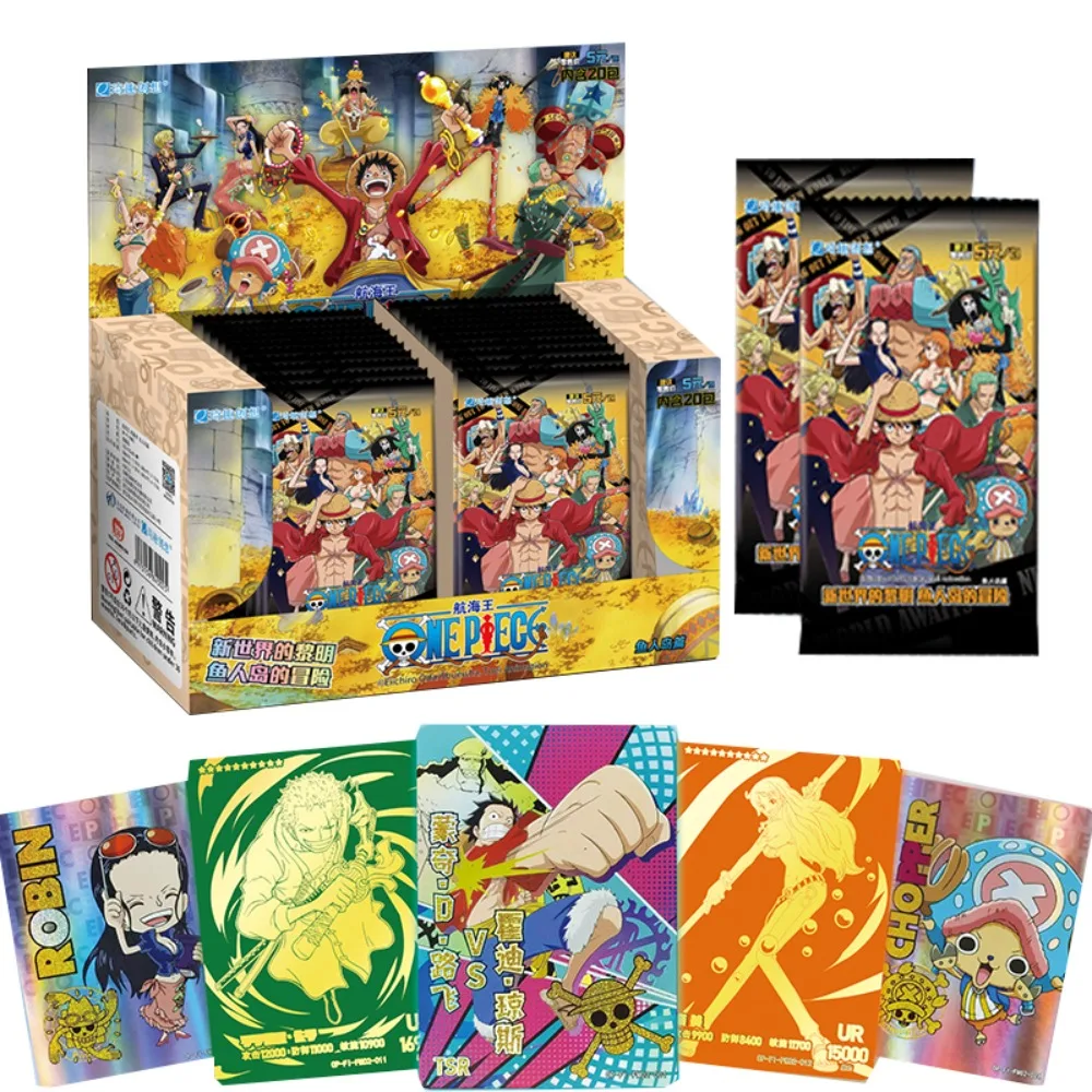 Carte Da Collezione Di Un Pezzo Fishman Island Chapter Rare Booster Box Anime Rufy Zoro Chopper Nami Cards Giocattolo Regalo Di Compleanno Per Bambini