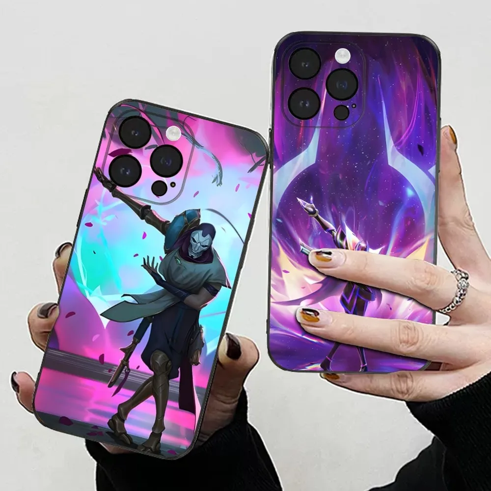 Custodia Per Telefono Virtuoso L-Lol K-Khada Jhin Per Iphone 15,14,13,12,11 Plus,Pro,Max,Xr,Xs,X,7,8 Plus,Se, Cover Nera Morbida