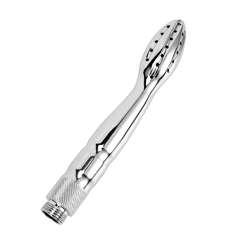 Nuova Lega Di Alluminio Argento Bidet Clistere Anale Soffione Doccia Ano Pulizia Lavaggio Doccia Spruzzatore Portatile Filo G1/2'