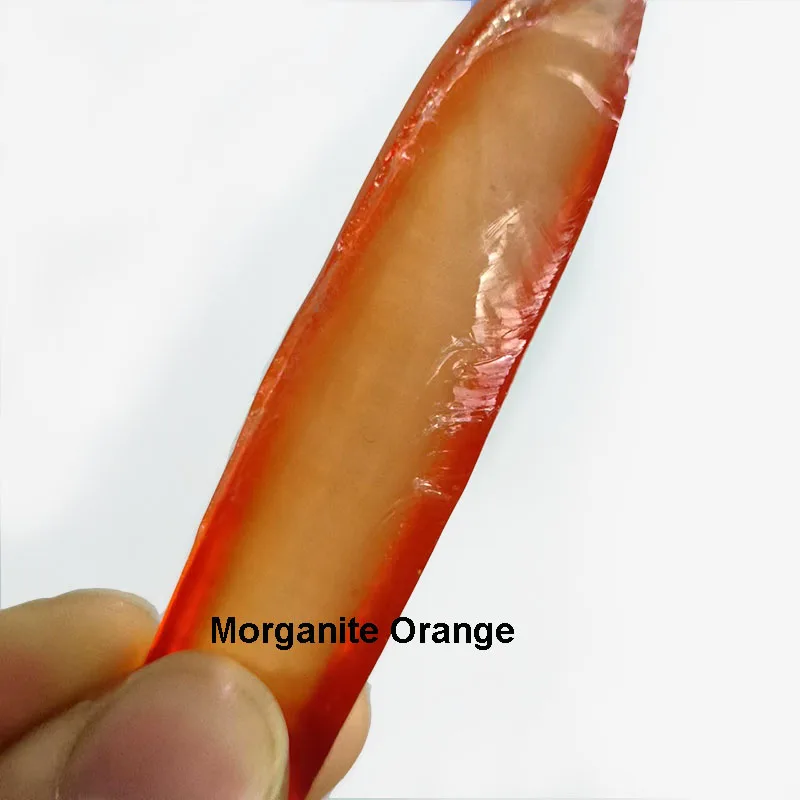 250G Zaffiro Artificiale Morganite Arancione Pietra Grezza Zaffiro Materia Prima Per Accessori Gioielli