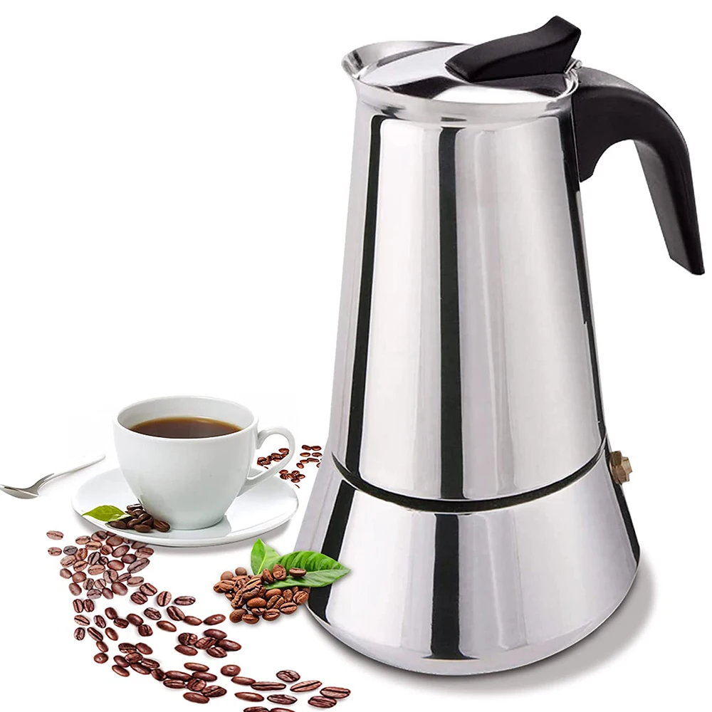 Caffettiera Moka Piano Cottura Macchina Per Caffè Espresso Moka Caffettiera Moka In Acciaio Inossidabile Moka Per Espresso Classico Italiano 9 Tazze /