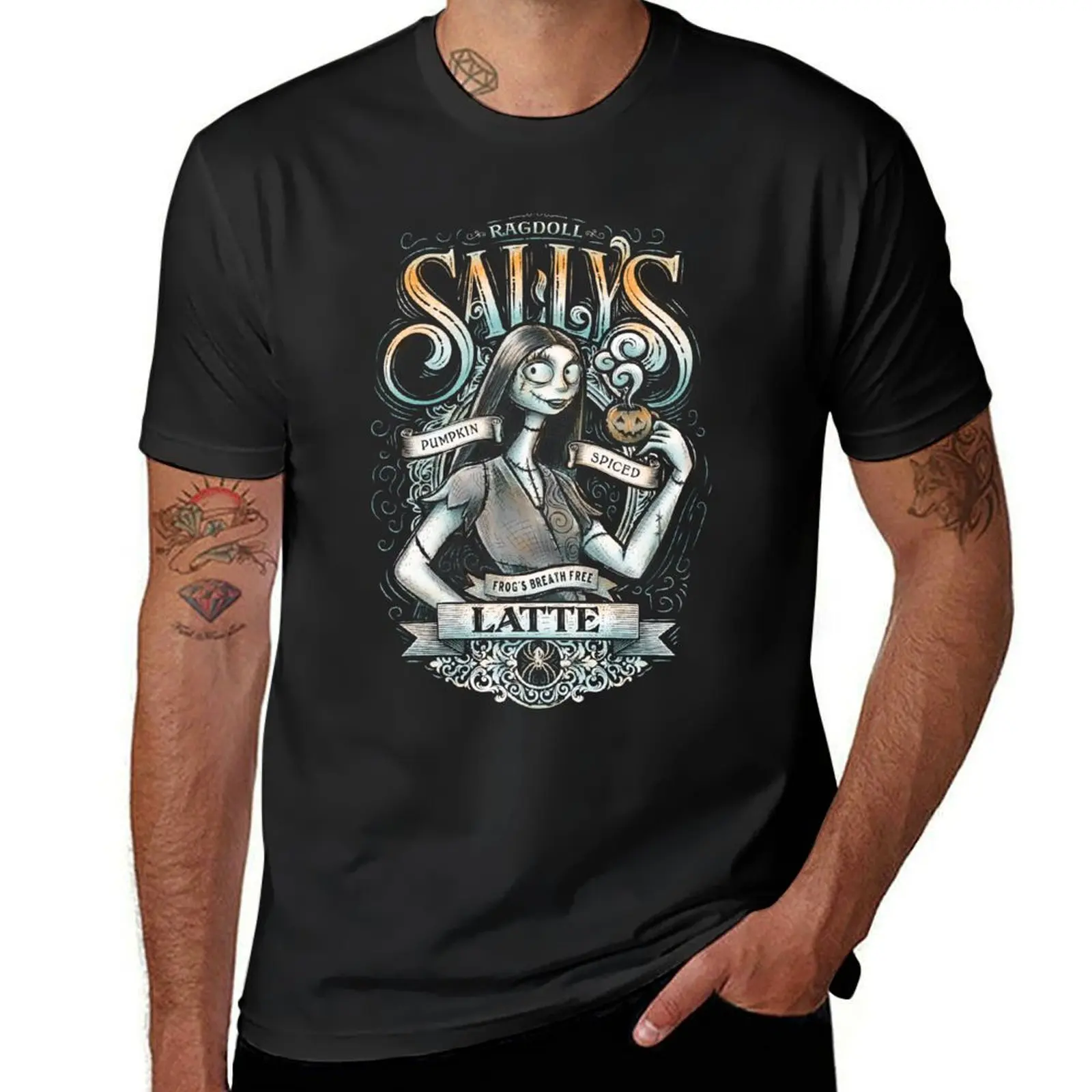 Sallys Pumpkin Spiced Latte T-Shirt Funnys Plus Size T-Shirt Nere Per Uomo