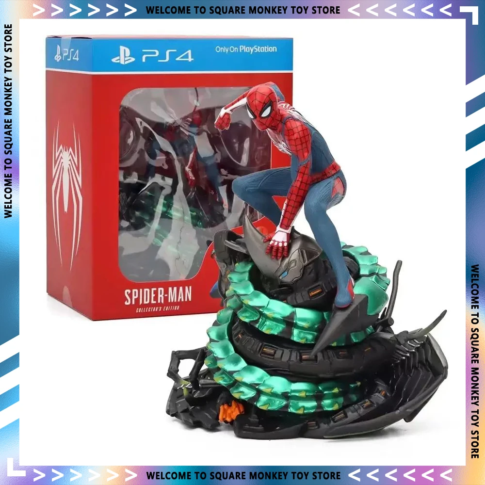 19Cm Spider-Man Game Anime Figure Ps4 Spiderman Spider Man Figurine Model Pvc Statue Dolls Ornamento Da Collezione Giocattoli Regali Per Bambini